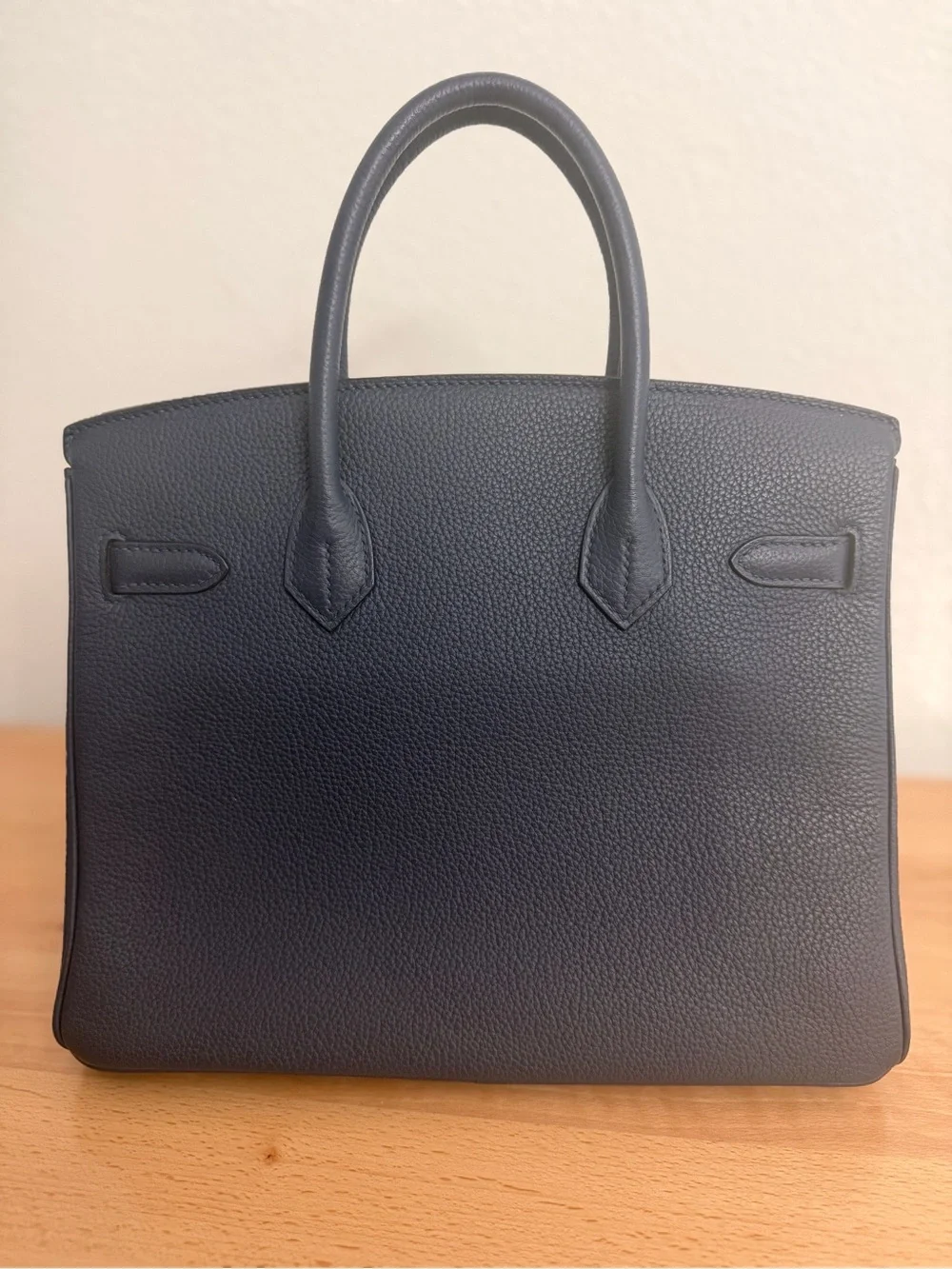 IMPORTED HANDMADE TOGO GHW MIDNIGHT BLUE BLEU NUIT LAMBSKIN BIRKIN 30